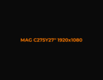 MAG C275Y 27" Curved Monitor 100Hz FHD